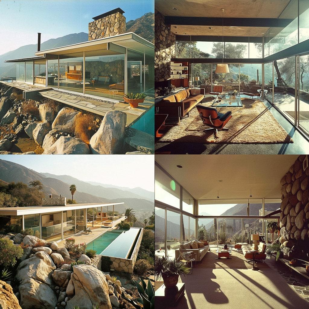 Richard Neutra style, Midjourney V6, render 1 of 4