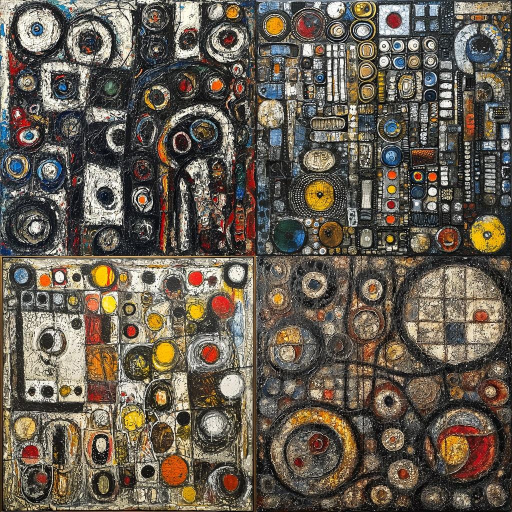 Richard Pousette-Dart style, Midjourney V6, render 1 of 4