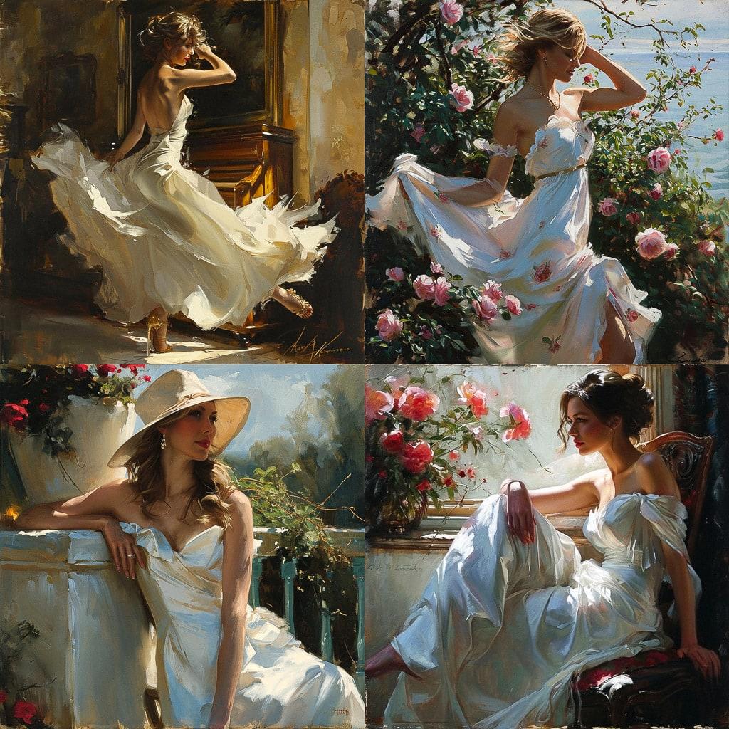 Richard S. Johnson style, Midjourney V6, render 1 of 4
