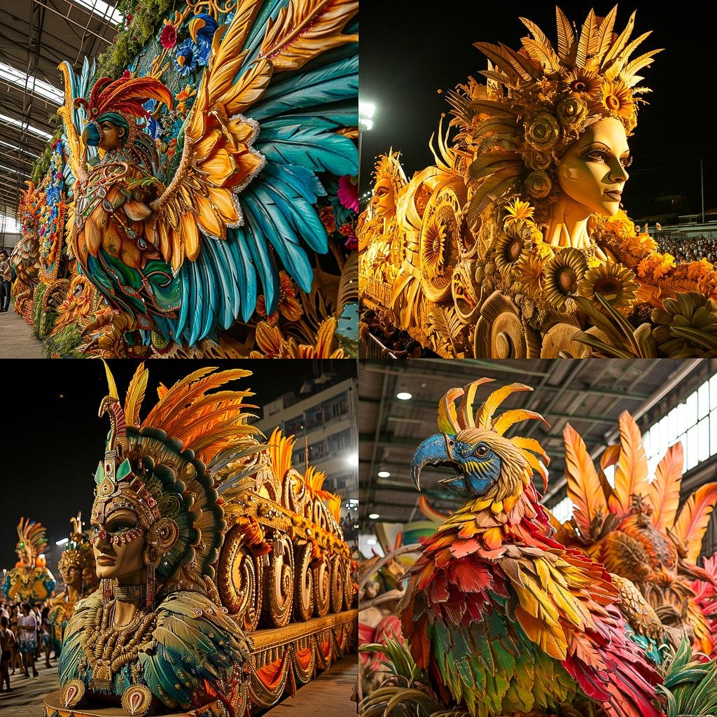 Rio Carnival float style, Midjourney V6, render 1 of 4