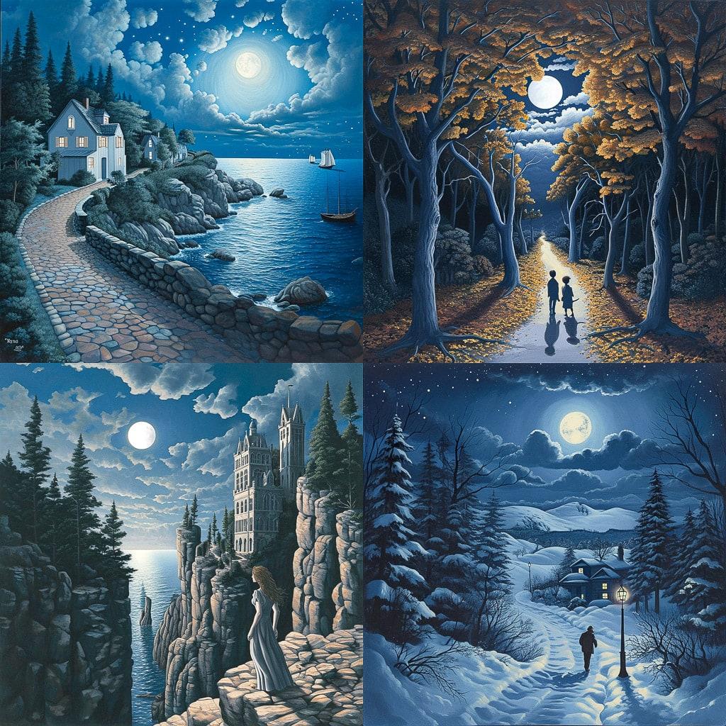 Rob Gonsalves style, Midjourney V6, render 1 of 4