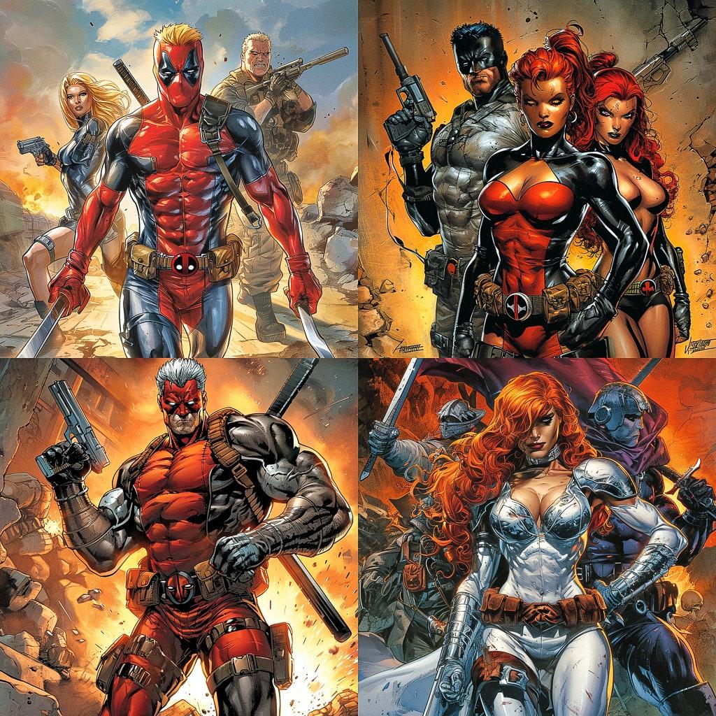 Rob Liefeld style, Midjourney V6, render 1 of 4