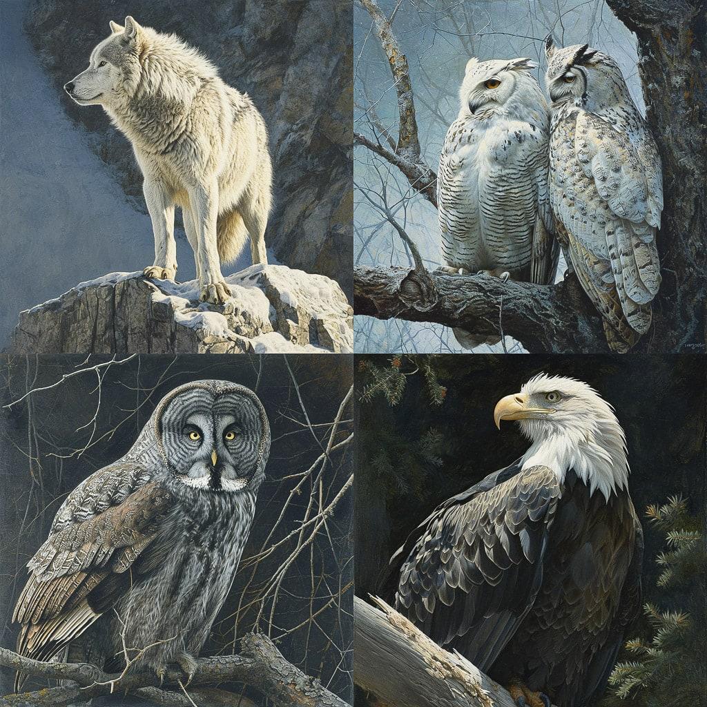Robert Bateman style, Midjourney V6, render 1 of 4