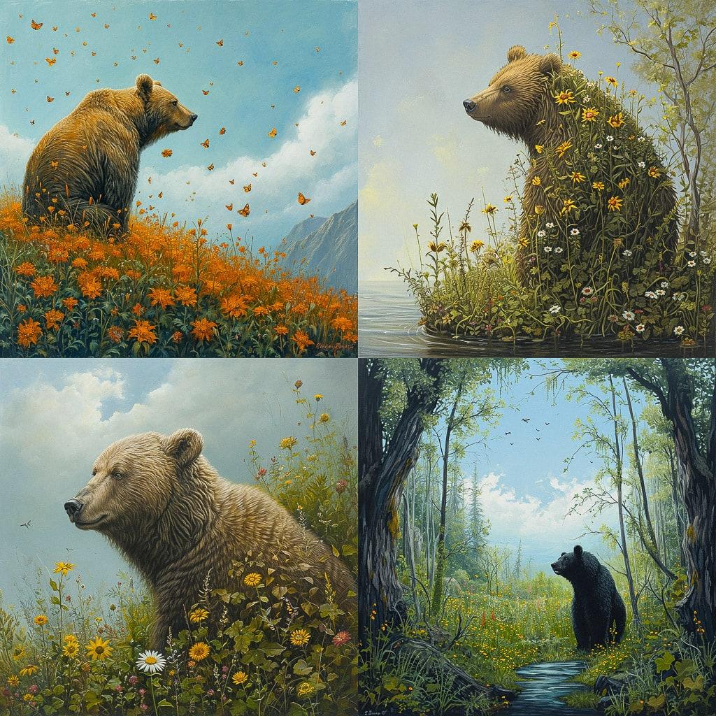 Robert Bissell style, Midjourney V6, render 1 of 4