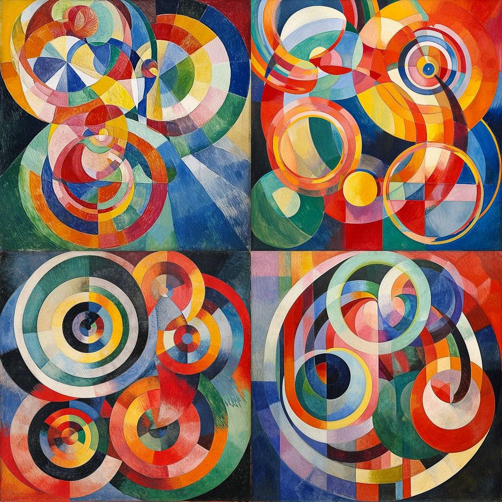 Robert Delaunay style, Midjourney V6, render 1 of 4
