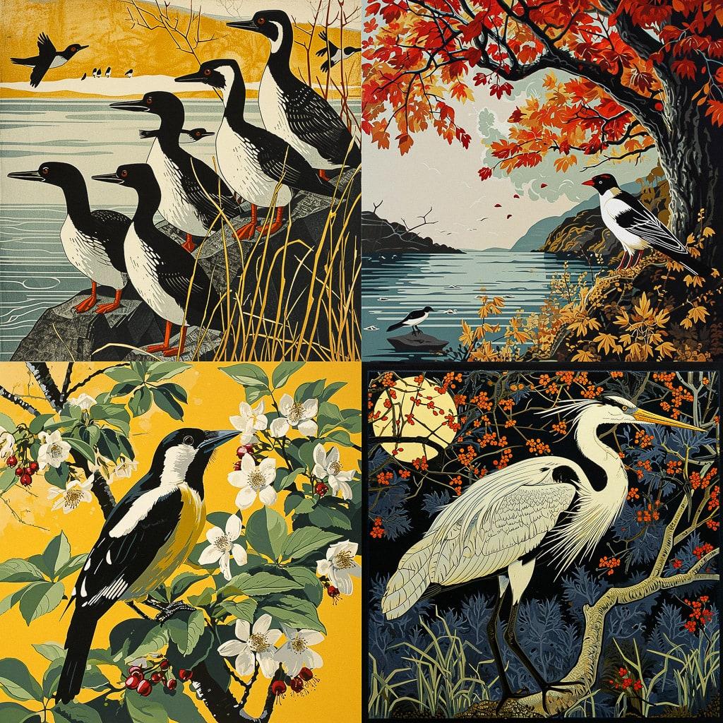 Robert Gillmor style, Midjourney V6, render 1 of 4