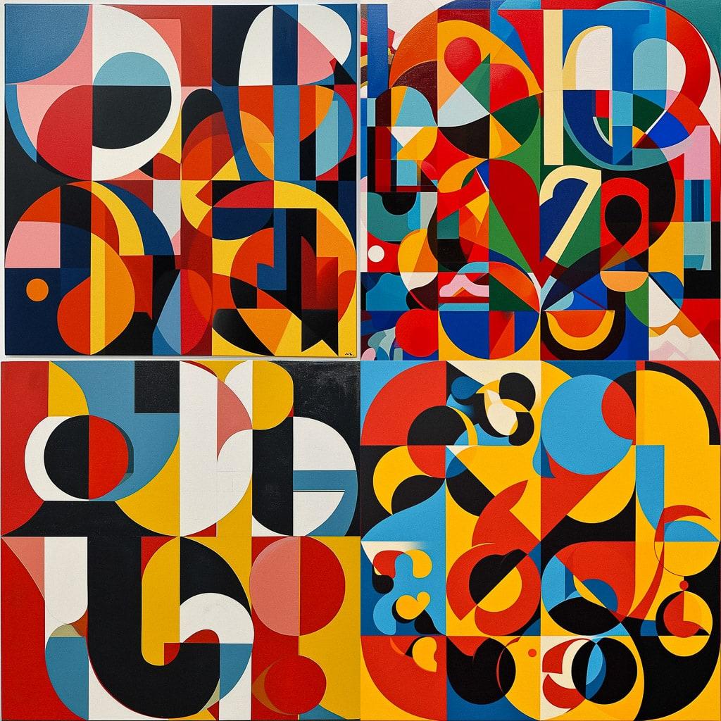 Robert Indiana style, Midjourney V6, render 1 of 4