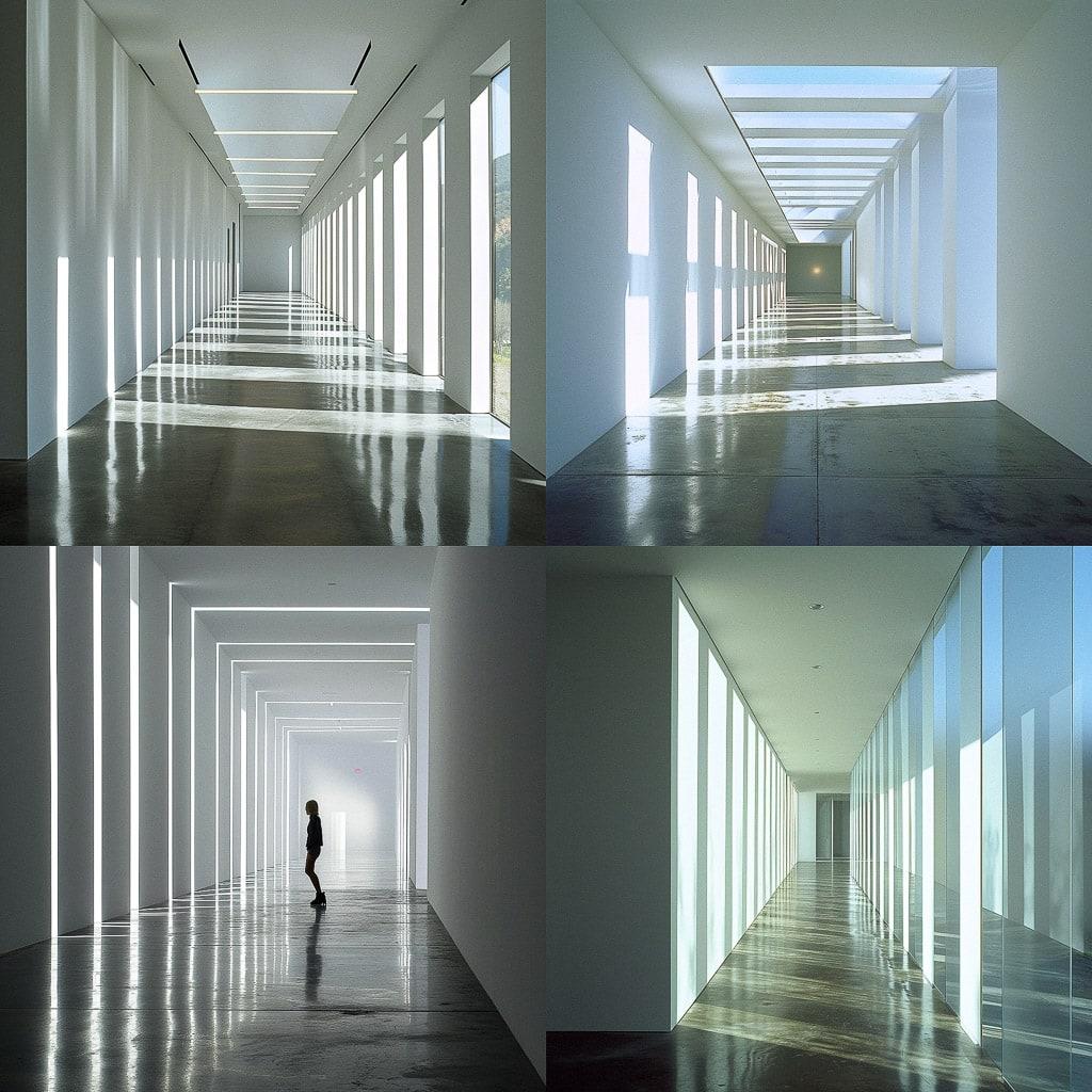 Robert Irwin style, Midjourney V6, render 1 of 4