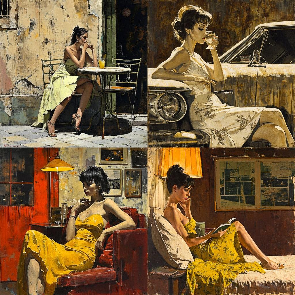 Robert McGinnis style, Midjourney V6, render 1 of 4