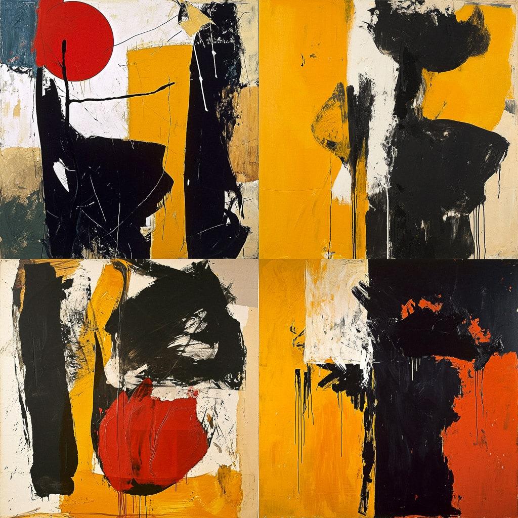 Robert Motherwell style, Midjourney V6, render 1 of 4