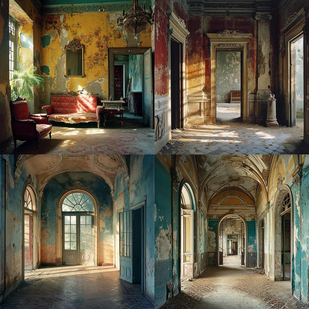Robert Polidori style, Midjourney V6, render 1 of 4