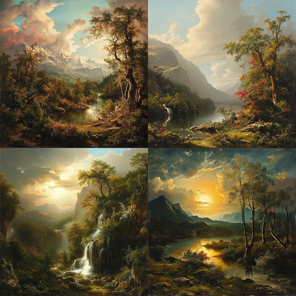 Robert Seldon Duncanson style, Midjourney V6, render 1 of 4