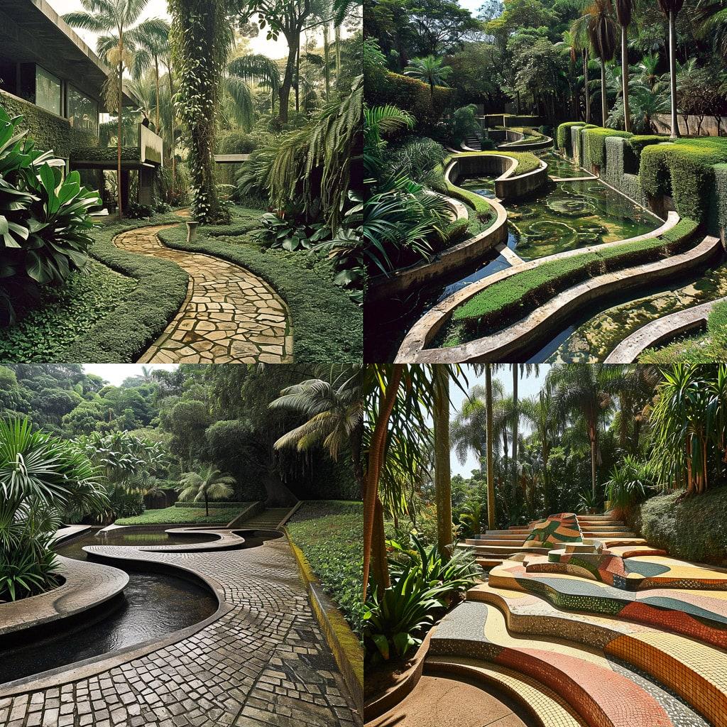Roberto Burle Marx style, Midjourney V6, render 1 of 4