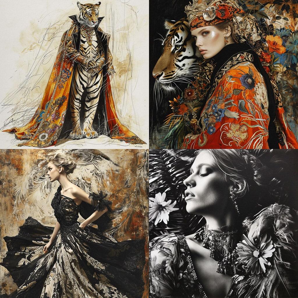 Roberto Cavalli style, Midjourney V6, render 1 of 4