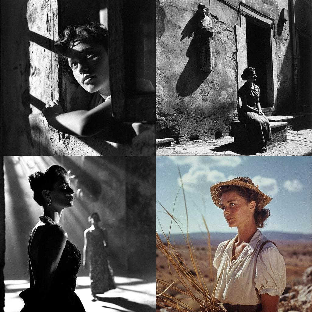 Roberto Rossellini style, Midjourney V6, render 1 of 4