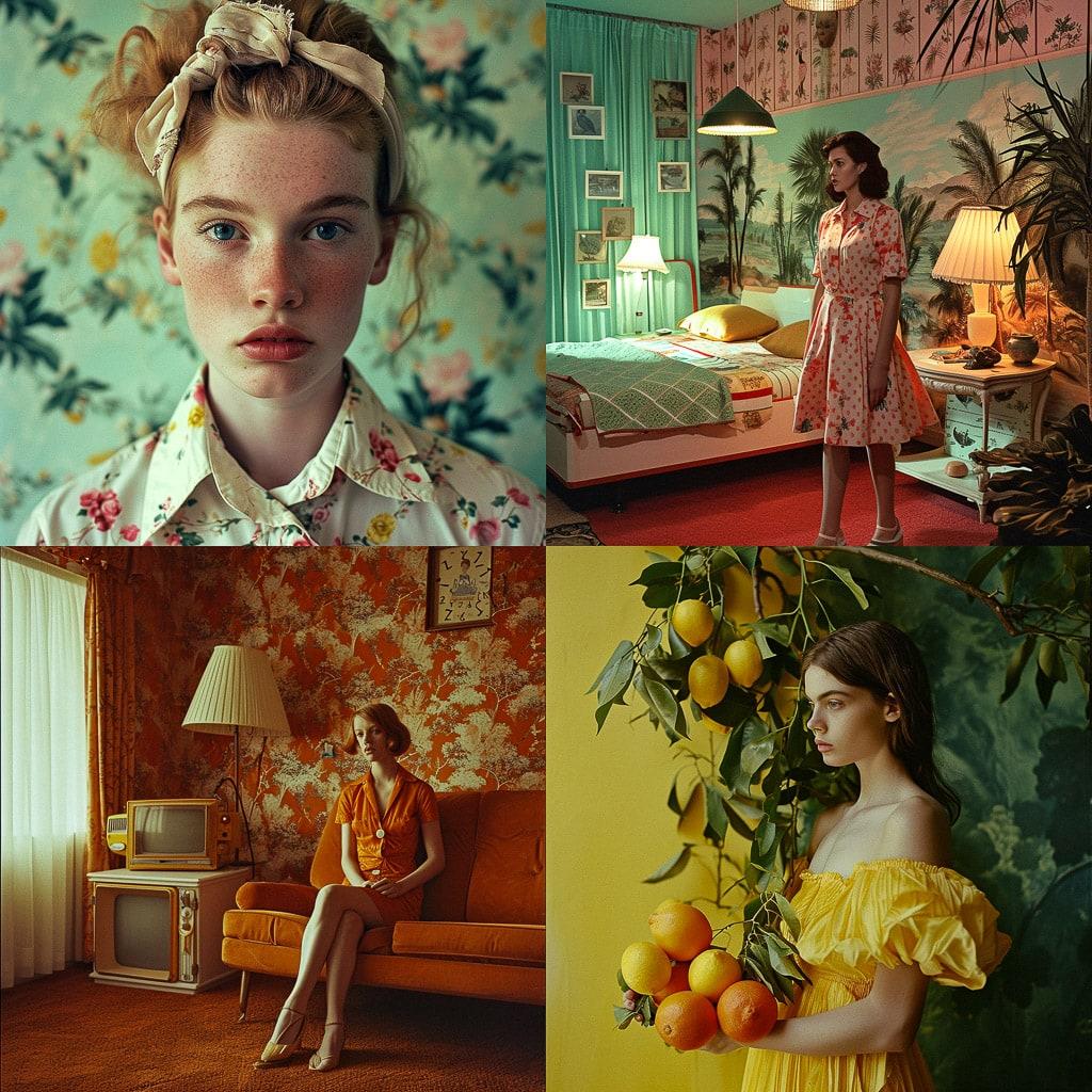 Roe Ethridge style, Midjourney V6, render 1 of 4