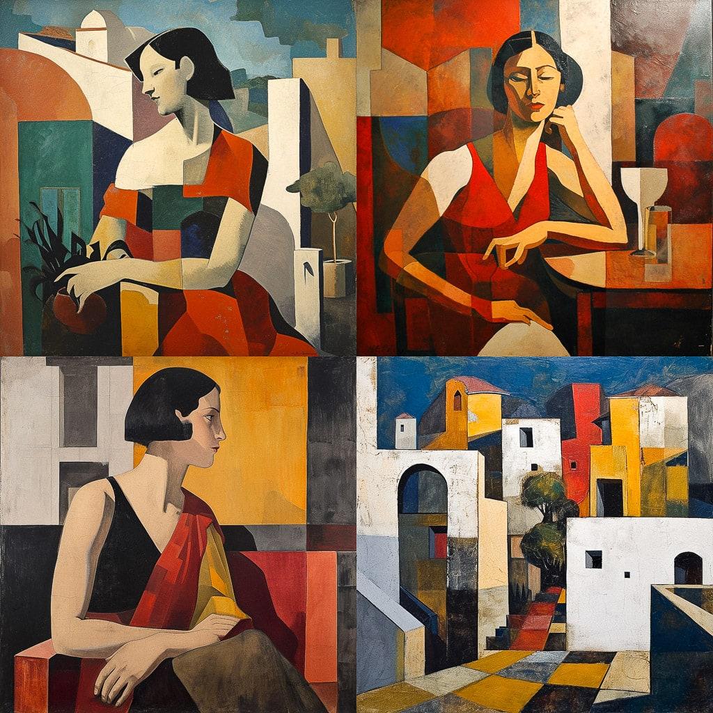 Roger de La Fresnaye style, Midjourney V6, render 1 of 4