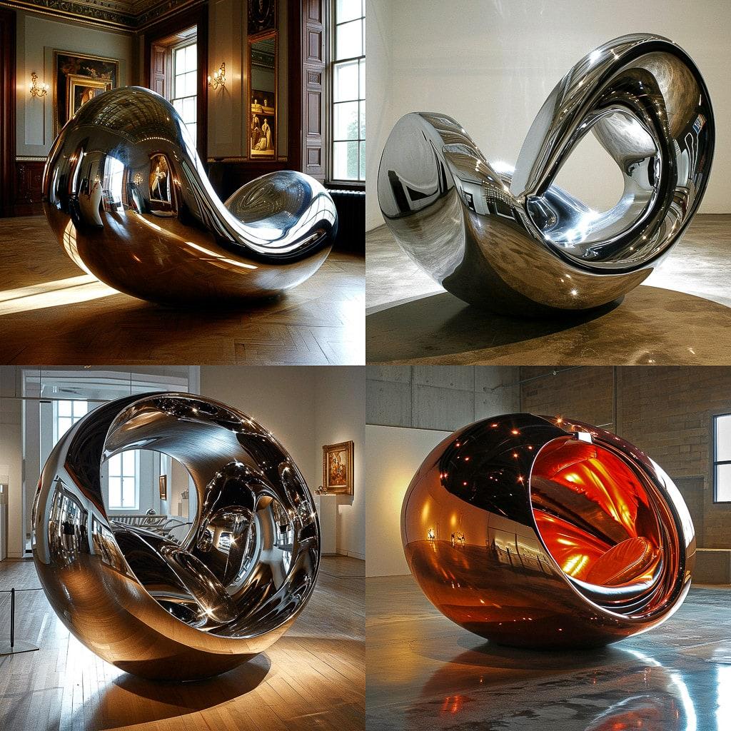 Ron Arad style, Midjourney V6, render 1 of 4