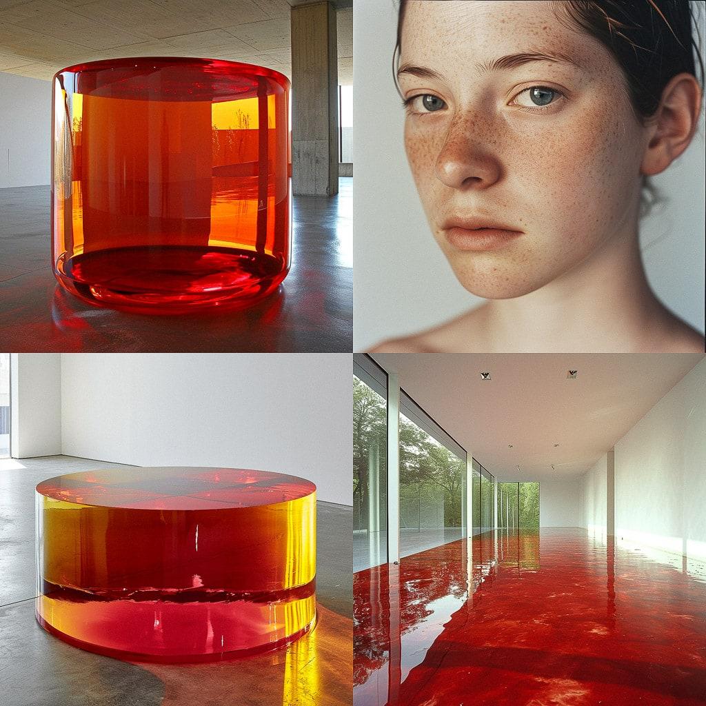 Roni Horn style, Midjourney V6, render 1 of 4