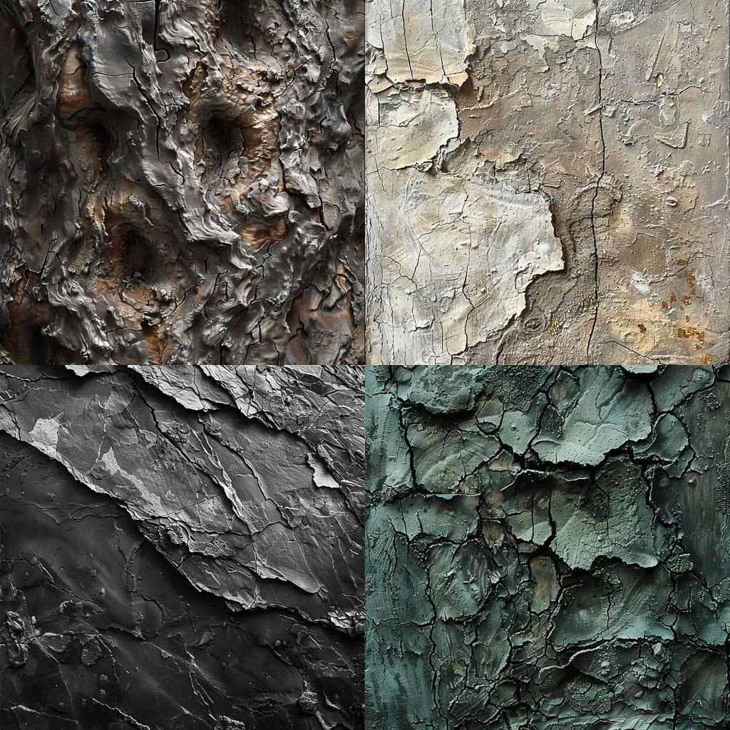 Rough texture style, Midjourney V6, render 1 of 4