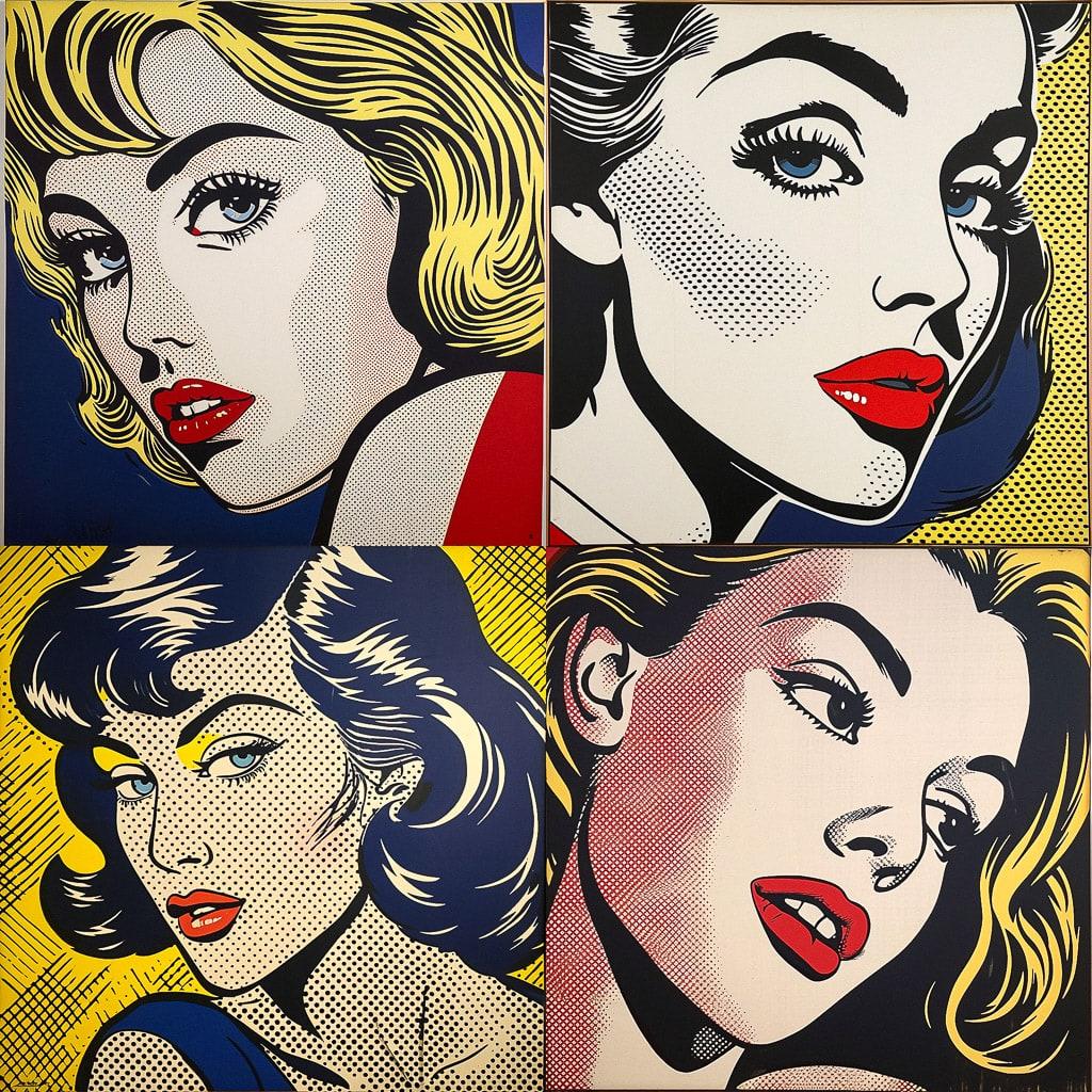 Roy Lichtenstein style, Midjourney V6, render 1 of 4