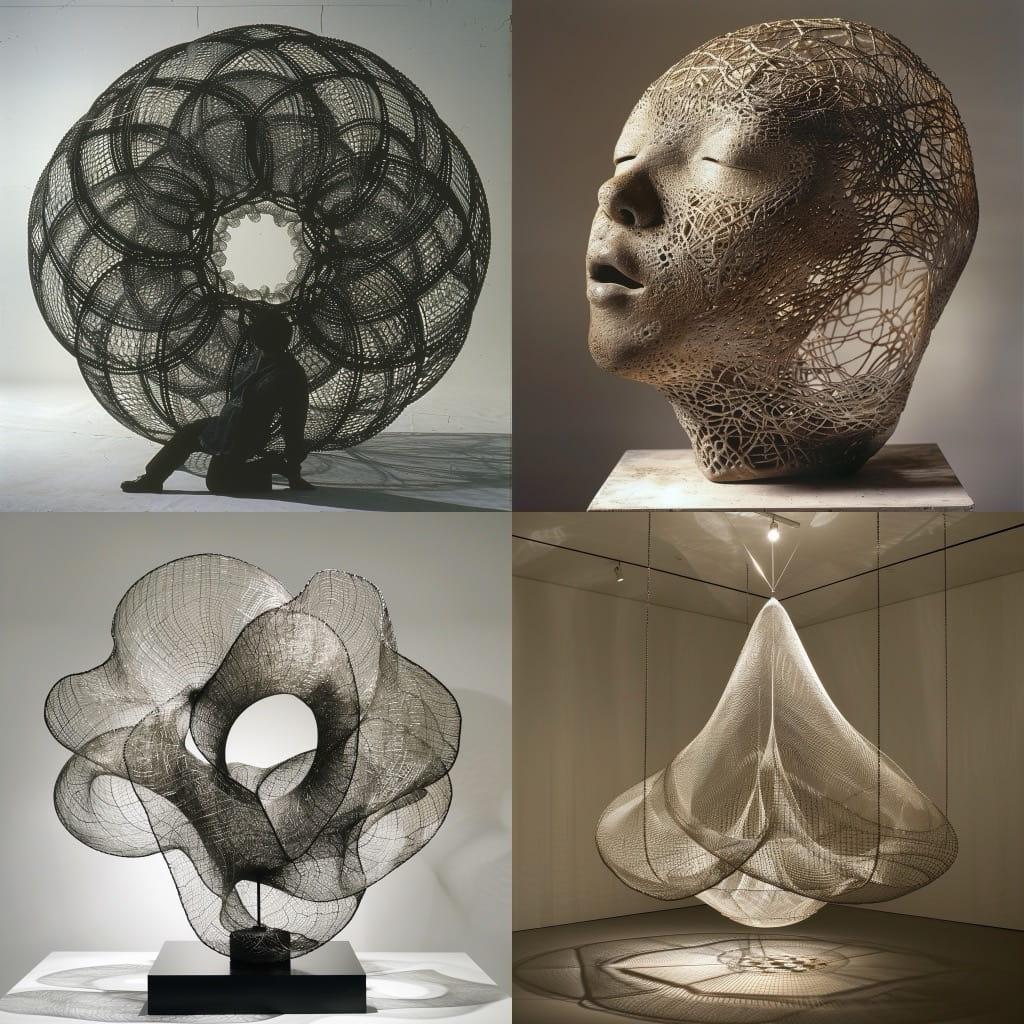 Ruth Asawa style, Midjourney V6, render 1 of 4