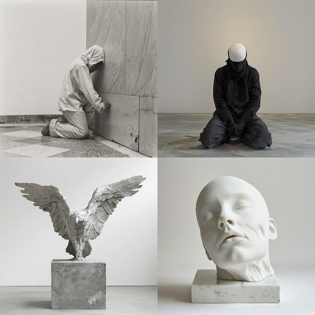 Ryan Gander style, Midjourney V6, render 1 of 4