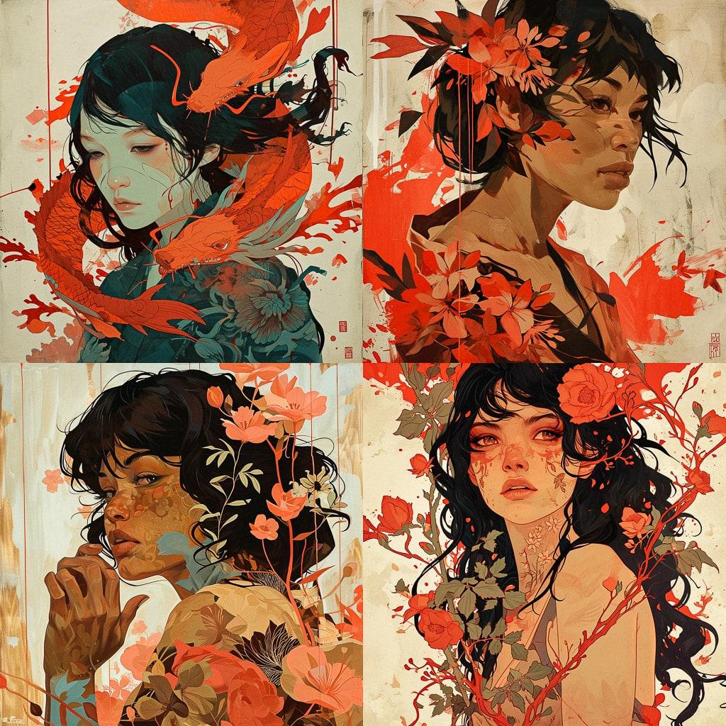 Sachin Teng style, Midjourney V6, render 1 of 4