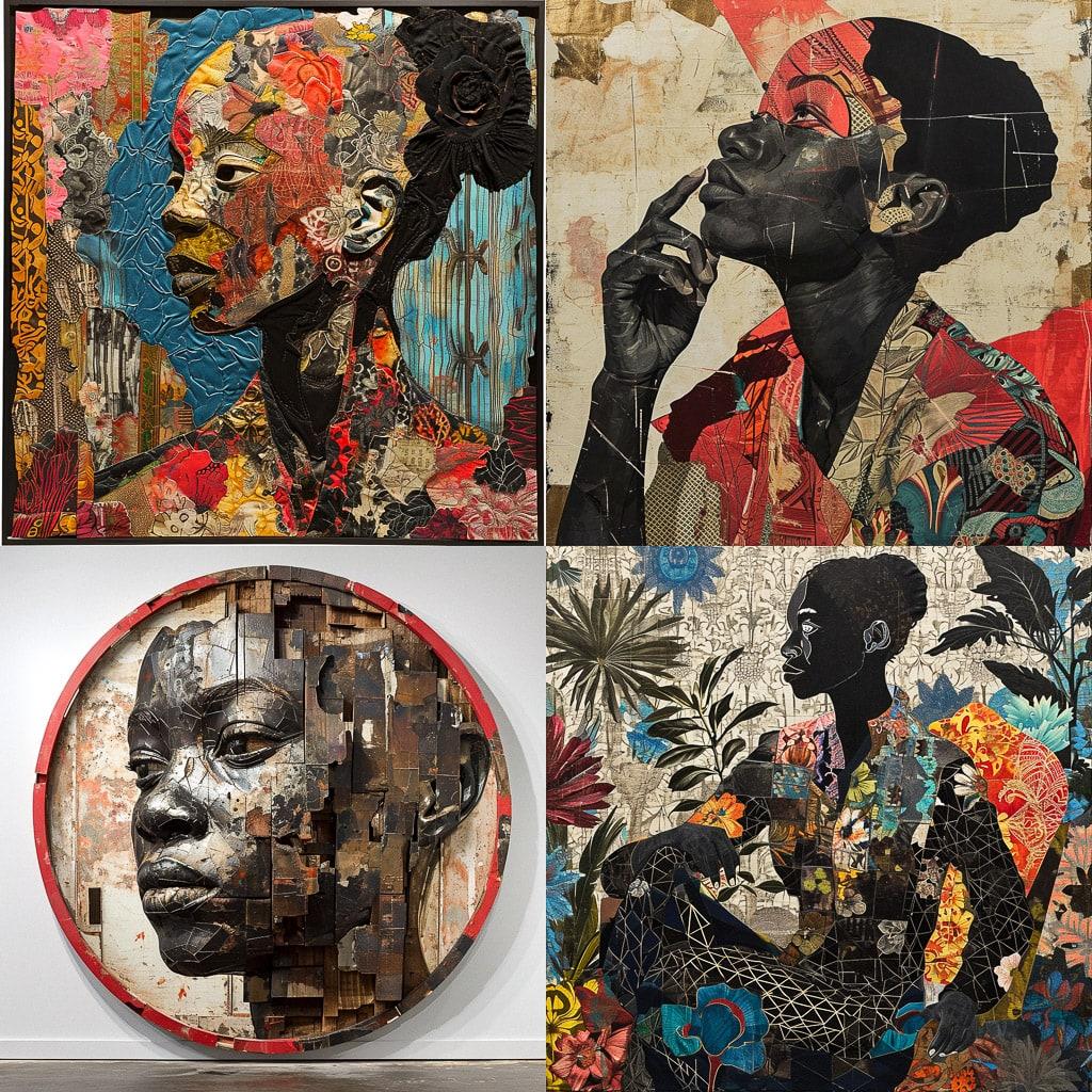Sanford Biggers style, Midjourney V6, render 1 of 4