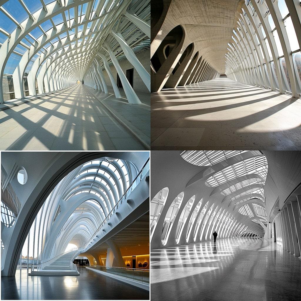 Santiago Calatrava style, Midjourney V6, render 1 of 4