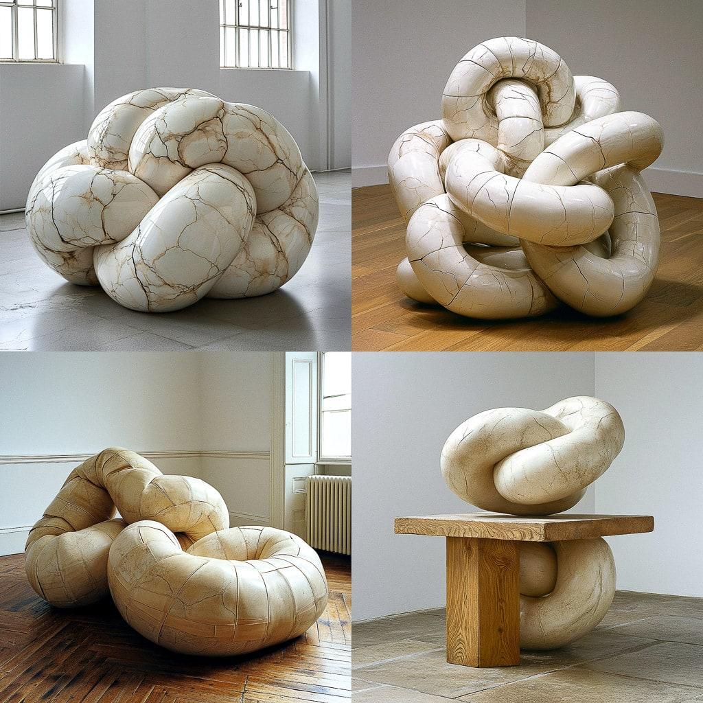 Sarah Lucas style, Midjourney V6, render 1 of 4