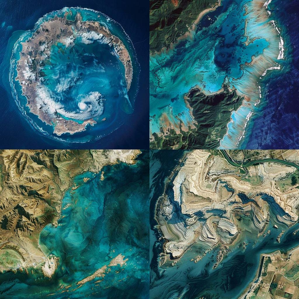 Satellite view style, Midjourney V6, render 1 of 4