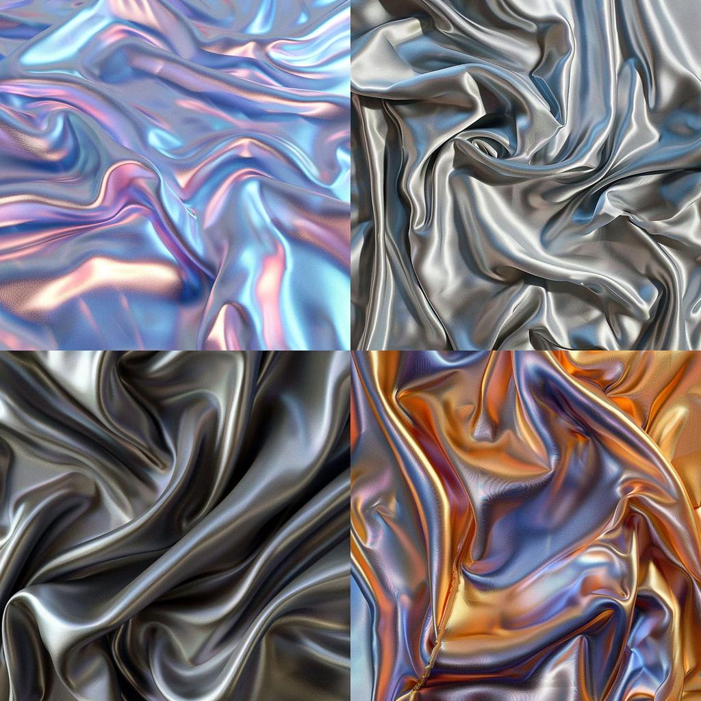 Satin texture style, Midjourney V6, render 1 of 4