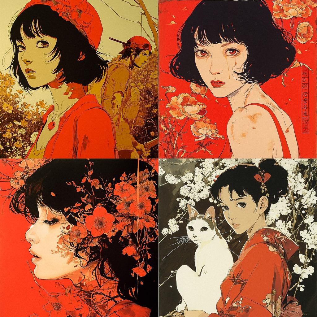 Satoshi Kon style, Midjourney V6, render 1 of 4
