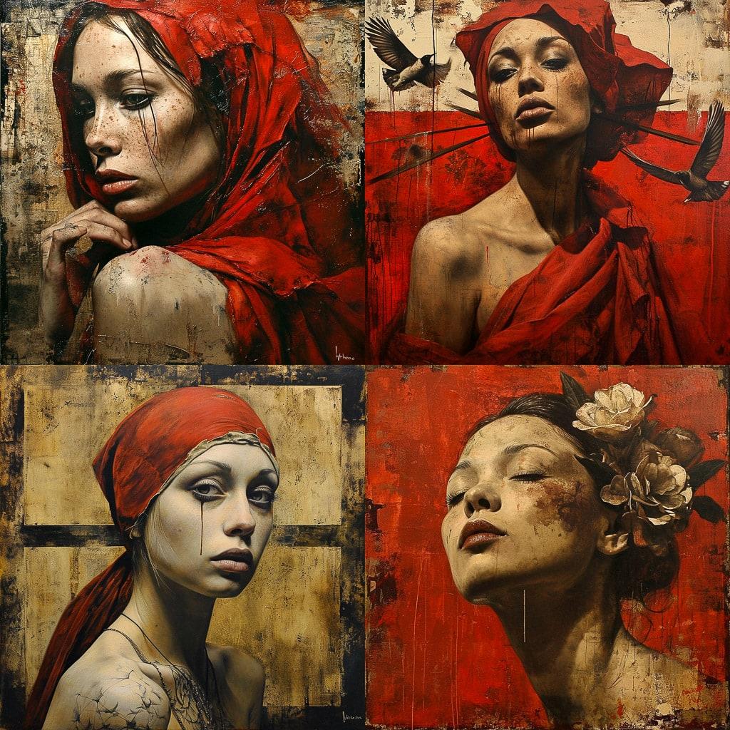 Saturno Butto style, Midjourney V6, render 1 of 4