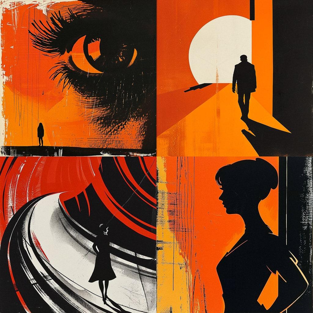 Saul Bass style, Midjourney V6, render 1 of 4