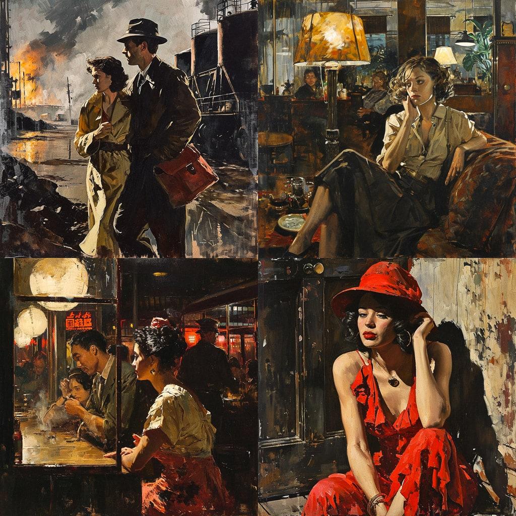 Saul Tepper style, Midjourney V6, render 1 of 4