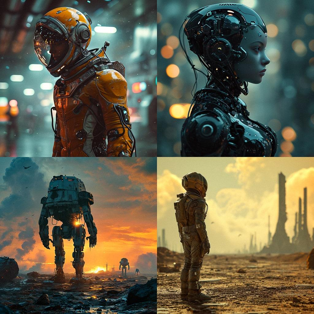 Sci-fi movie style, Midjourney V6, render 1 of 4
