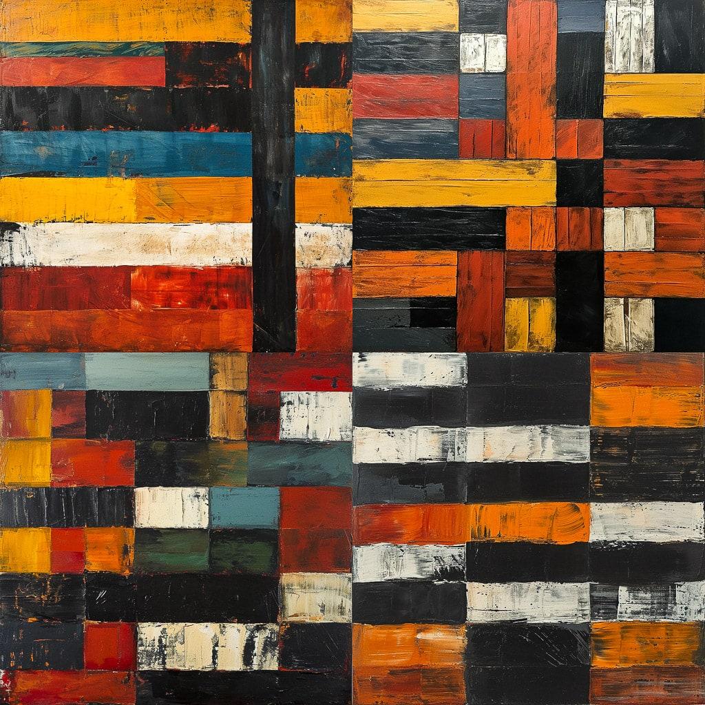 Sean Scully style, Midjourney V6, render 1 of 4