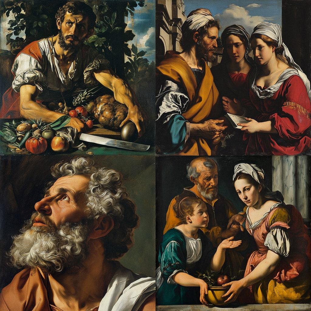 Sebastiano del Piombo style, Midjourney V6, render 1 of 4
