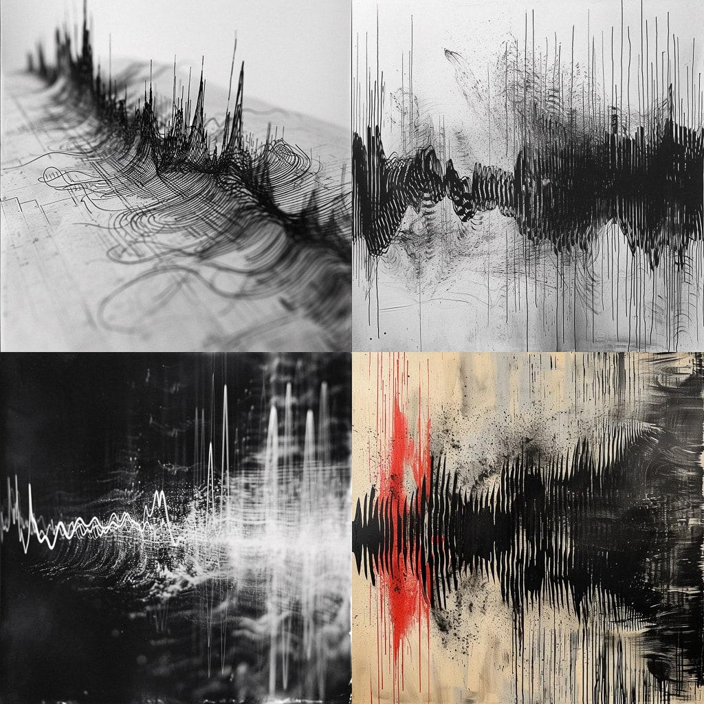 Seismogram style, Midjourney V6, render 1 of 4