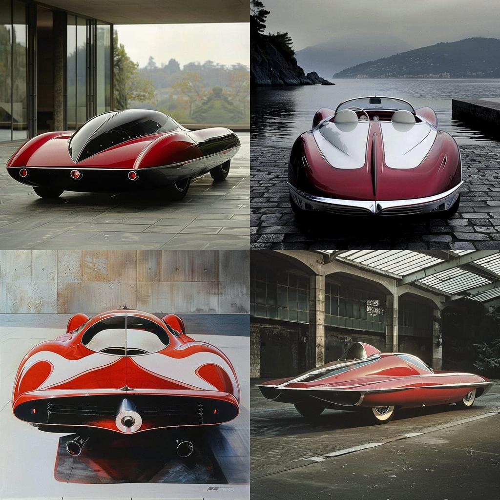 Sergio Pininfarina style, Midjourney V6, render 1 of 4