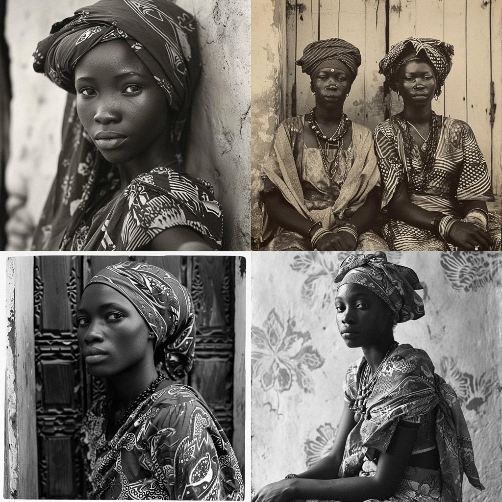 Seydou Keita style, Midjourney V6, render 1 of 4