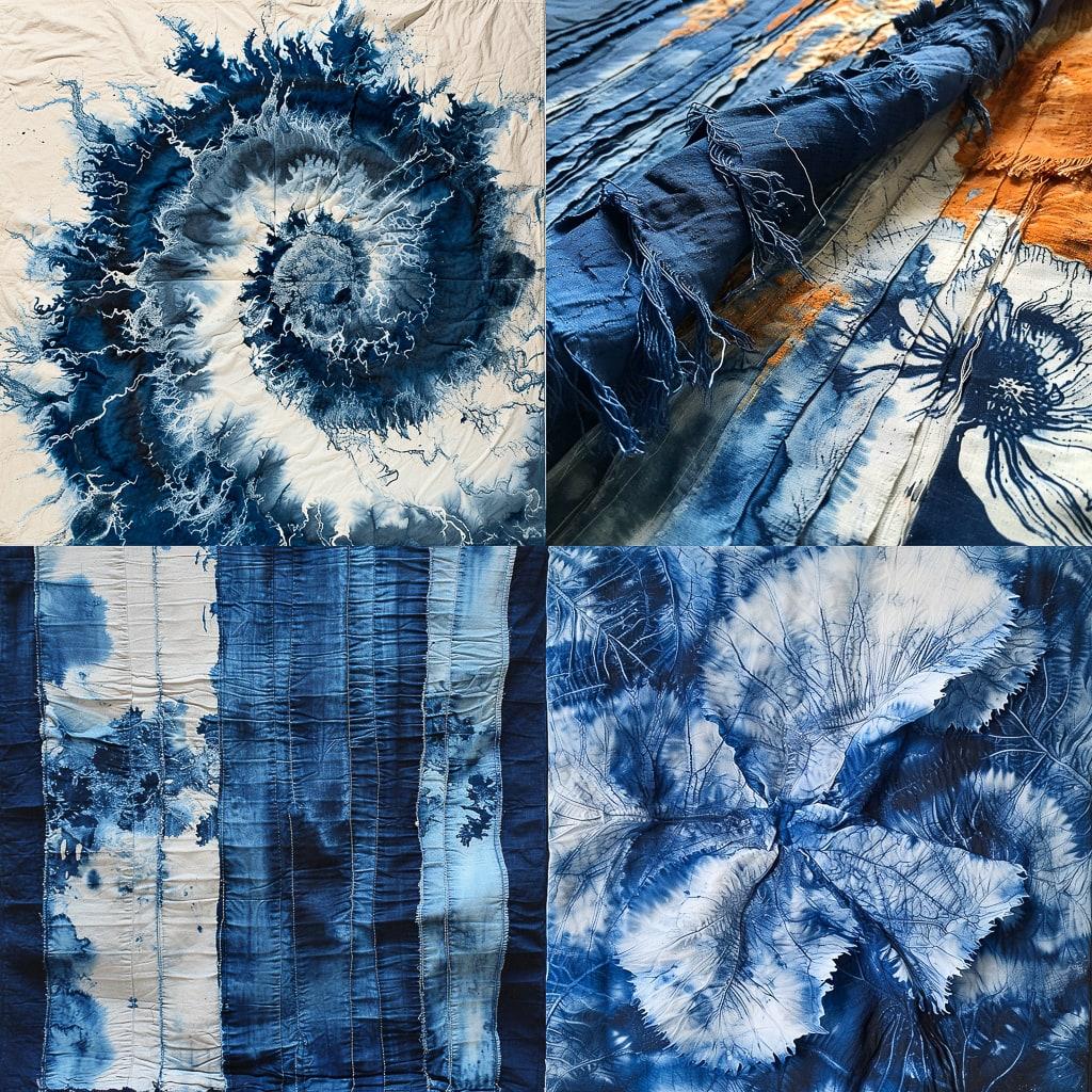 Shibori style, Midjourney V6, render 1 of 4
