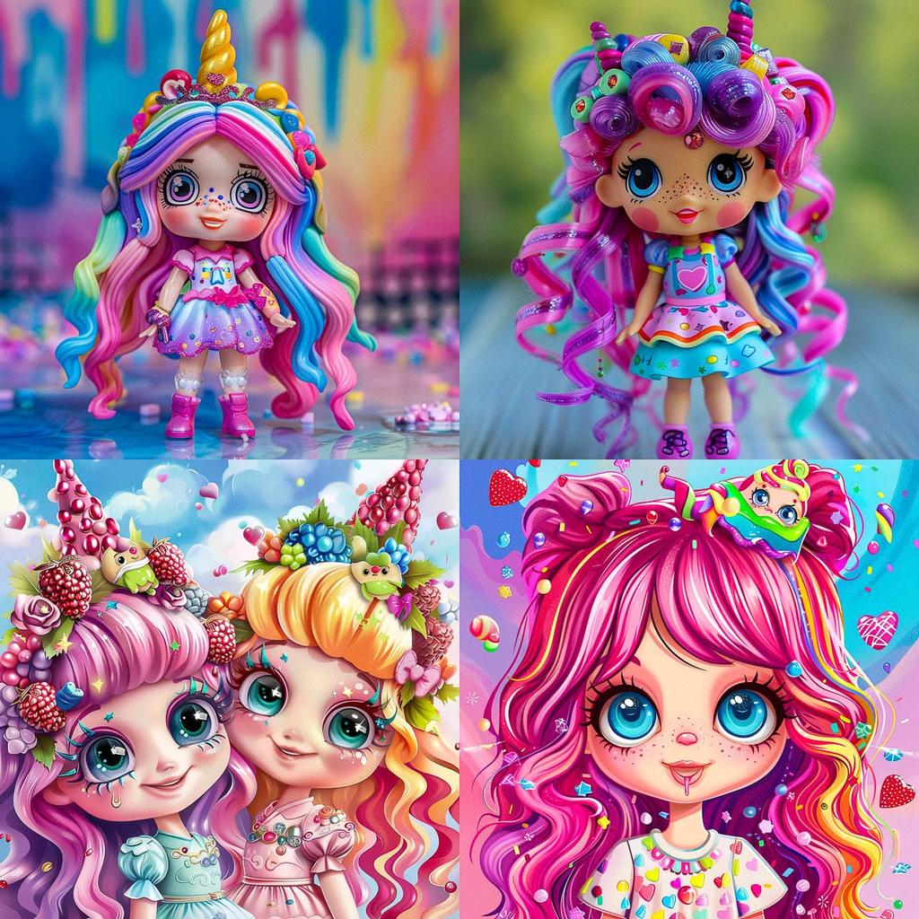 Shopkins Shoppies style, Midjourney V6, render 1 of 4