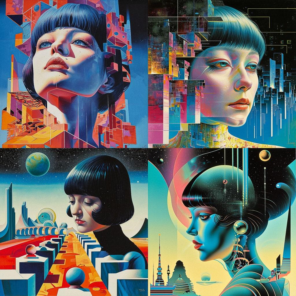 Shusei Nagaoka style, Midjourney V6, render 1 of 4
