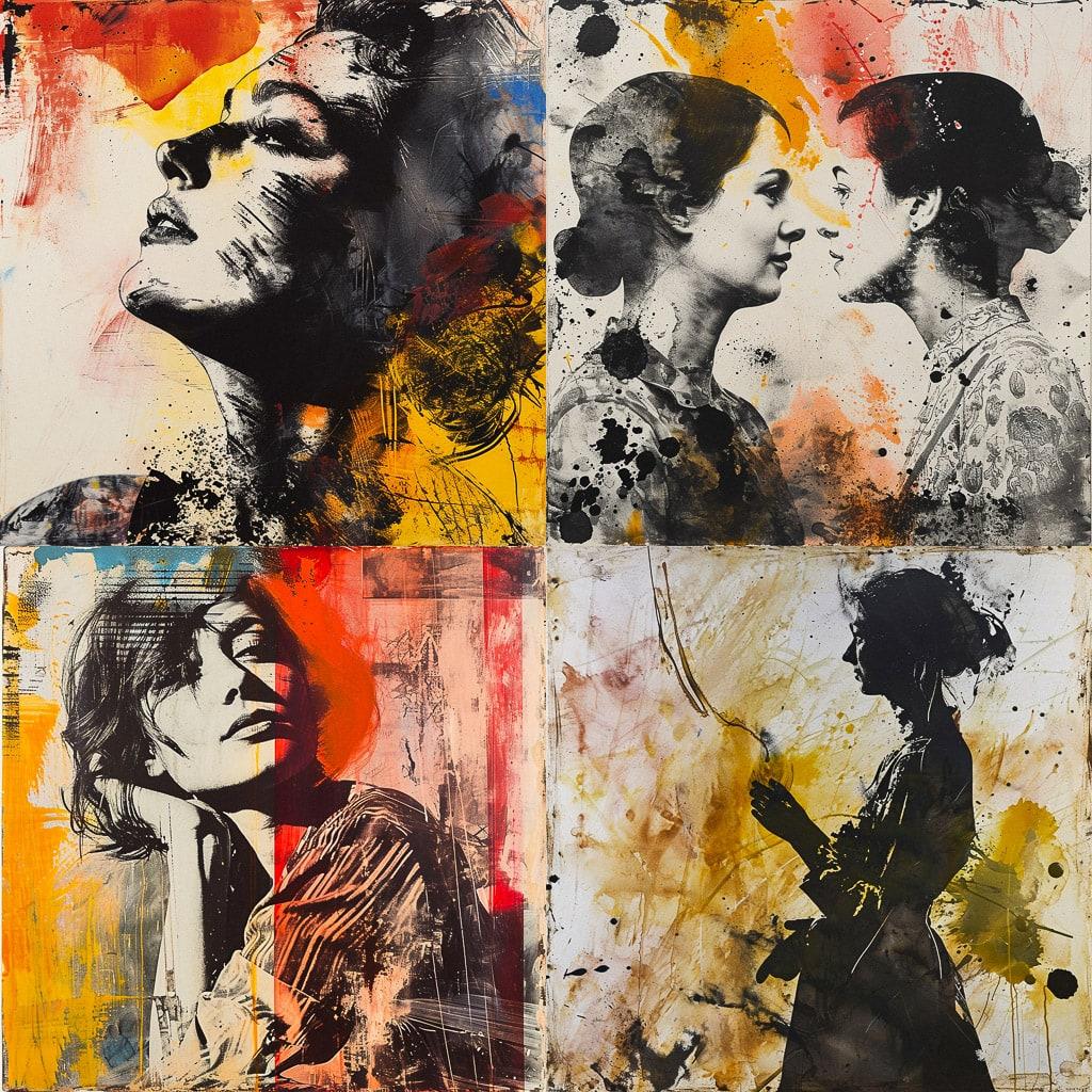 Sigmar Polke style, Midjourney V6, render 1 of 4