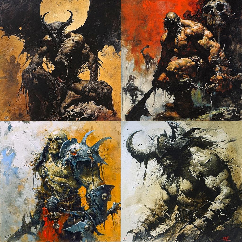 Simon Bisley style, Midjourney V6, render 1 of 4