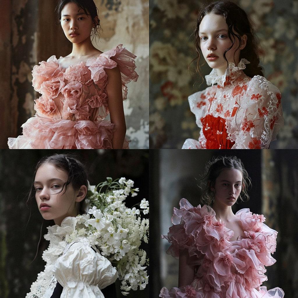 Simone Rocha style, Midjourney V6, render 1 of 4