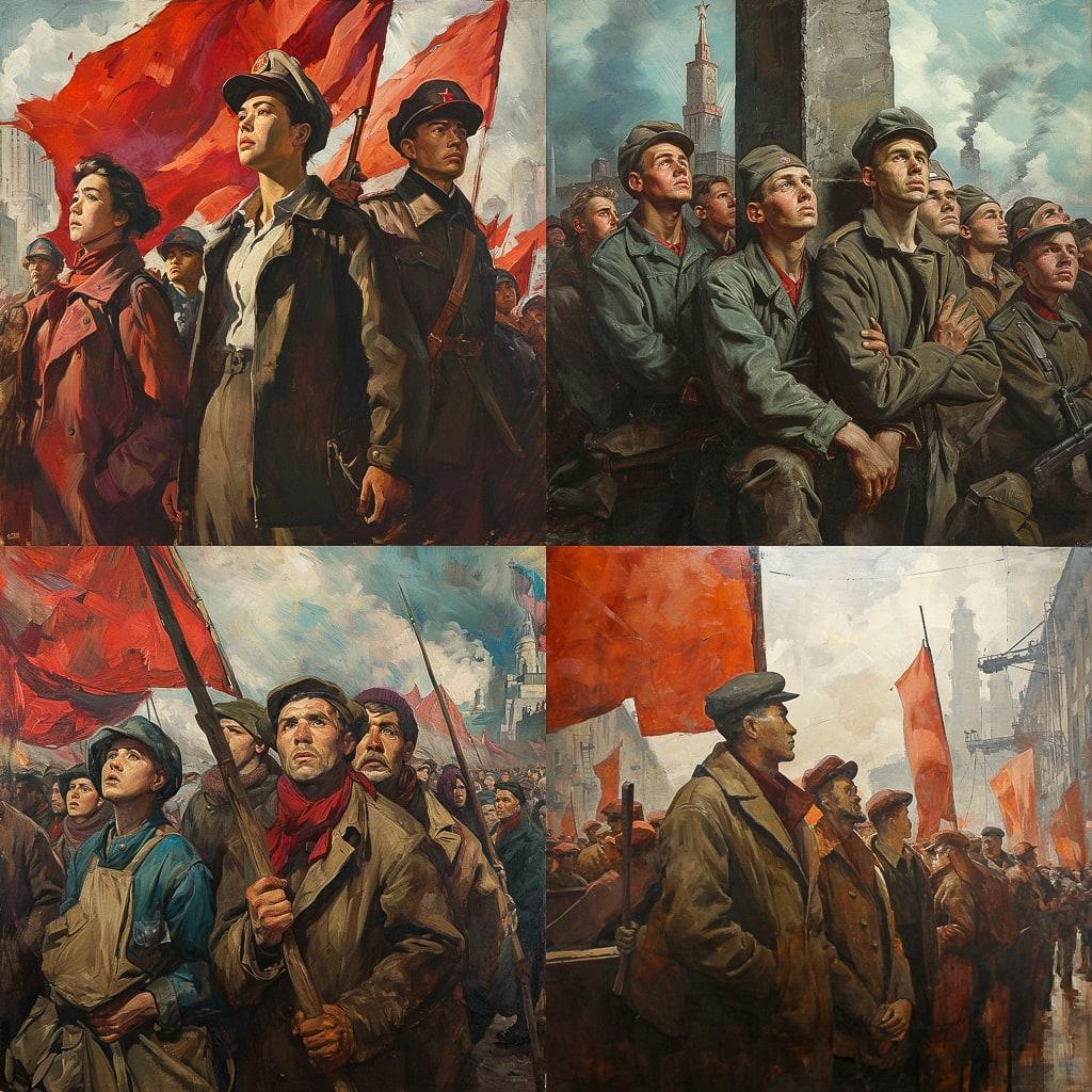 Socialist realism style, Midjourney V6, render 1 of 4